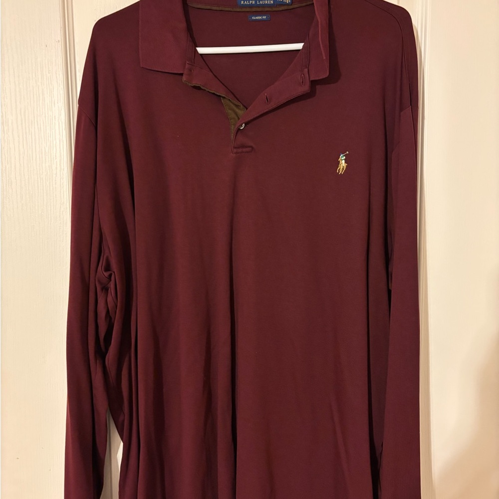 Ralph Lauren Men's Maroon Polo Shirt